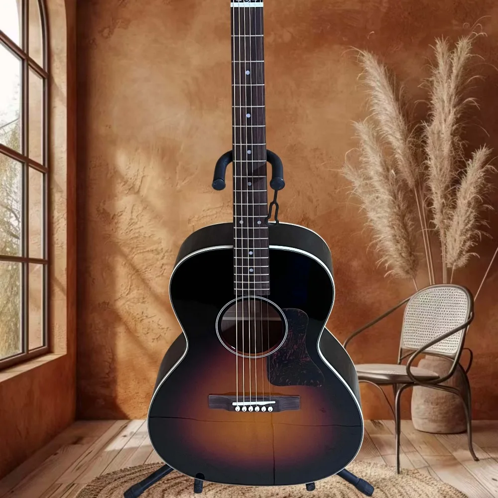 

Акустическая гитара ручной работы L00, цвет закат, симметричный корпус, подходит для начинающих и профессионалов