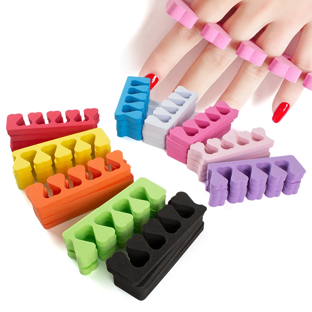 800PCS Pedicure Toe Separators Set Bulk Nail Art Finger Separators Soft Foam Toe Stretcher For Toes & Finger Relaxing Holding