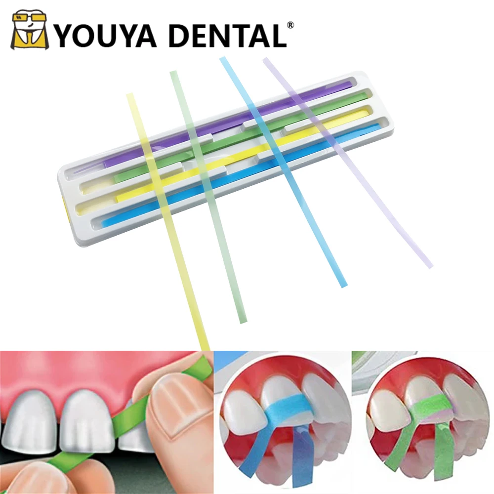 60pcs/box Dental Resin Polishing Strip Teeth Grinding Smooth Resin Teeth Grinding Sanding Shaping Dentistry Dental Material