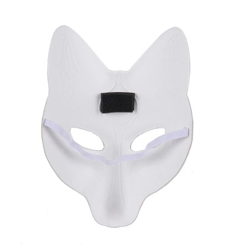 Pu レザー日本の歌舞伎キツネキツネマスク日本アニメコスプレハロウィンパーティー衣装小道具弾性ベルト