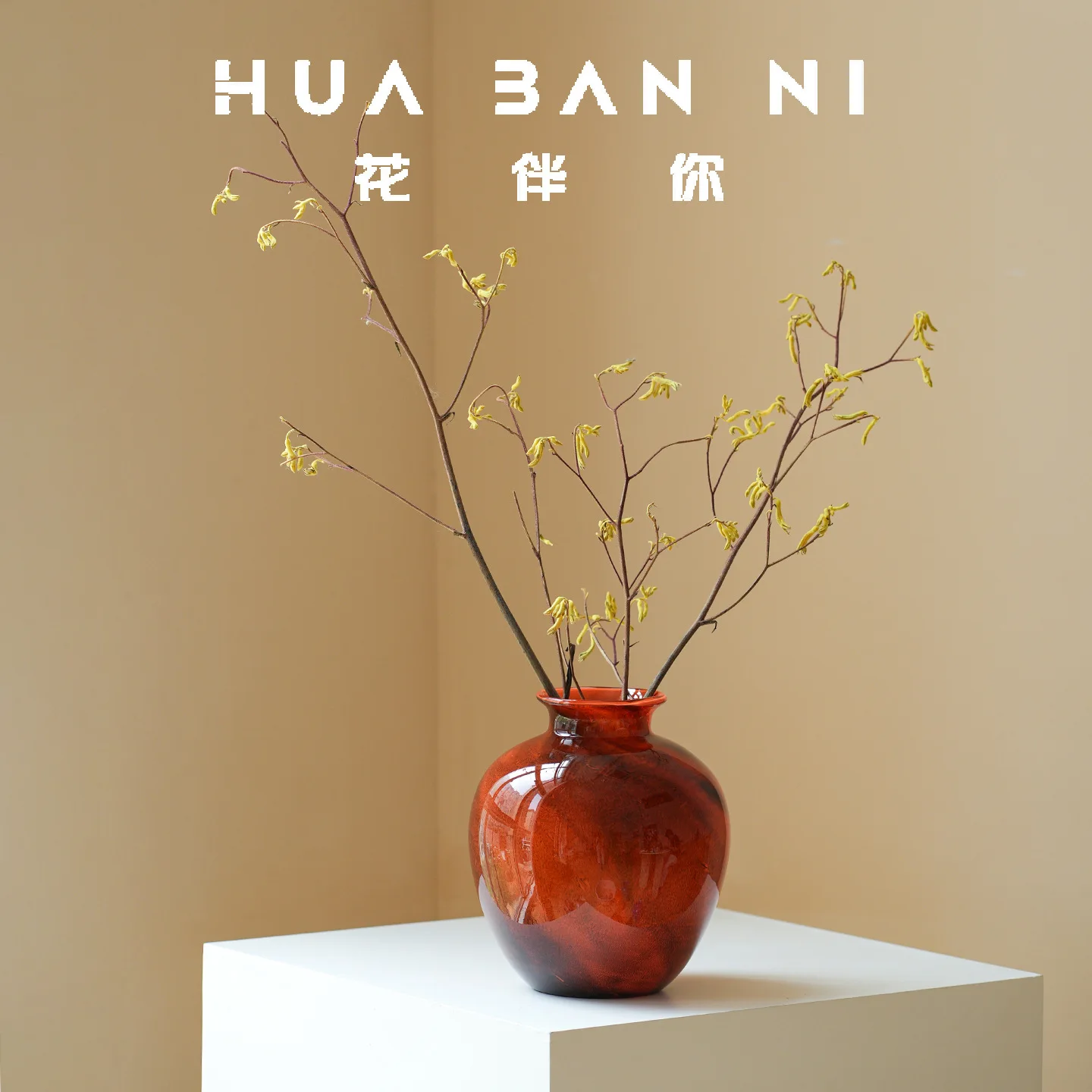 Vase Retro Antique Simple Art Creative Senior Sense Big Belly Glass Vase Living Room Ornaments High Appearance Level
