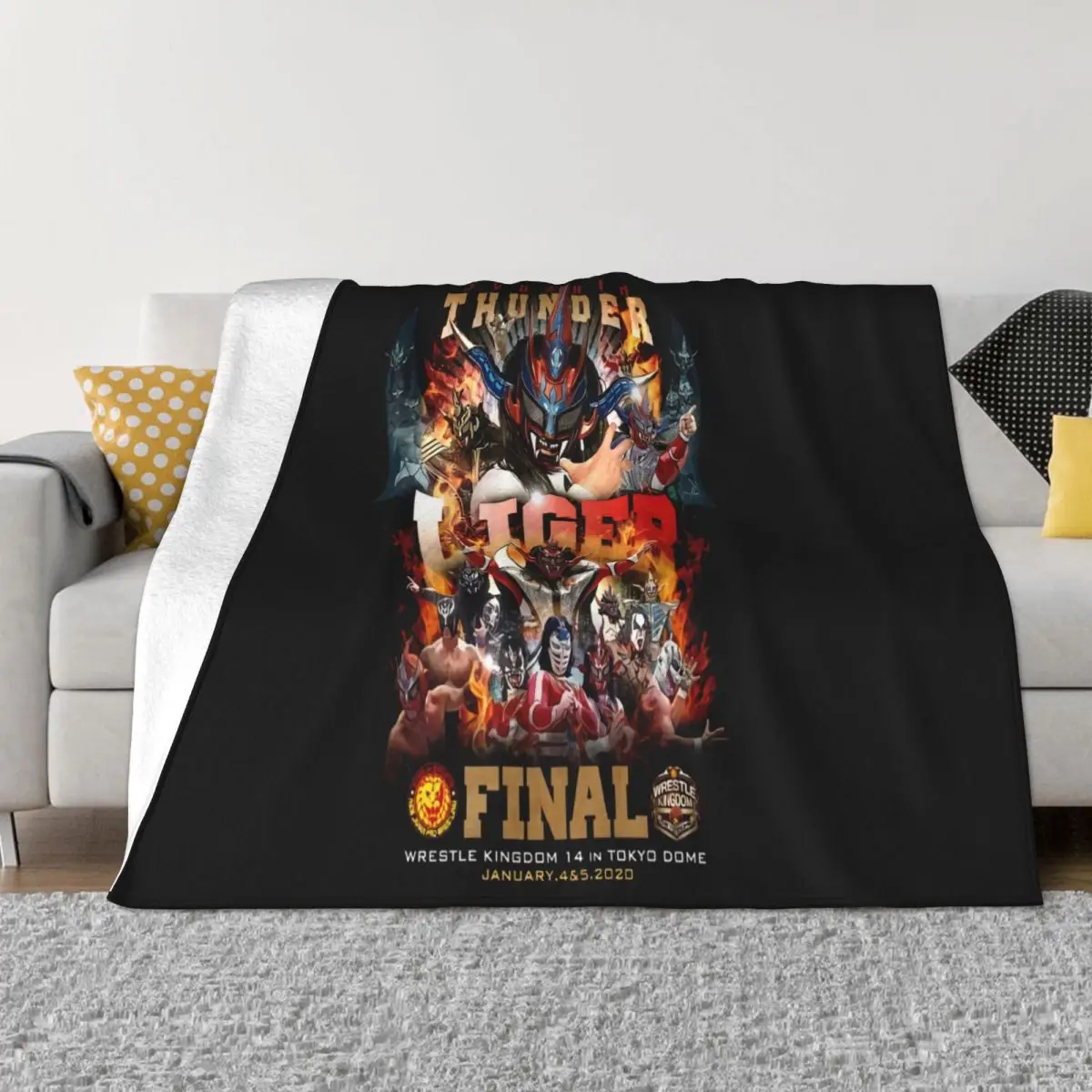 Njpw Jushin Thunder Liger Liger The Final Unisex S'6 Freeship Music Teenage On Sale Throw Blanket