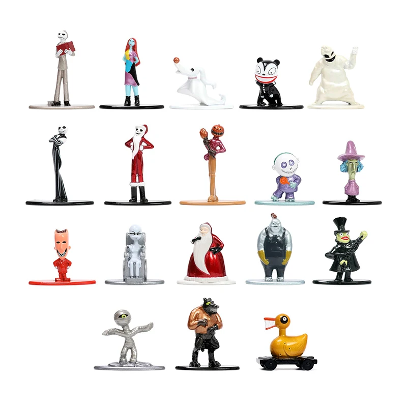 Disney Tim Burton‘s The Nightmare Before Christmas Metal Figures Model Set Jack Skellington Sally Halloween Decorations Gifts