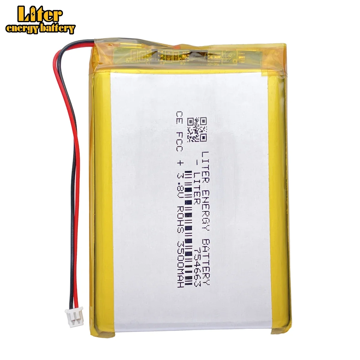 plug 1.25-2P 3.8V 754663 3500mah rechargeable li-polymer battery for GPS PDA Recreational machines RG35XX PLUS Game console