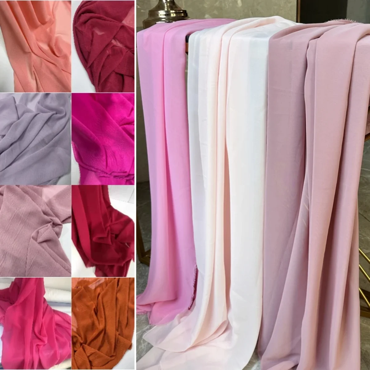 

Красный бордовый темно-красный полупрозрачный шифоновый материал для шитья платья юбка DIY занавеска скатерть украшение дизайнерская ткань