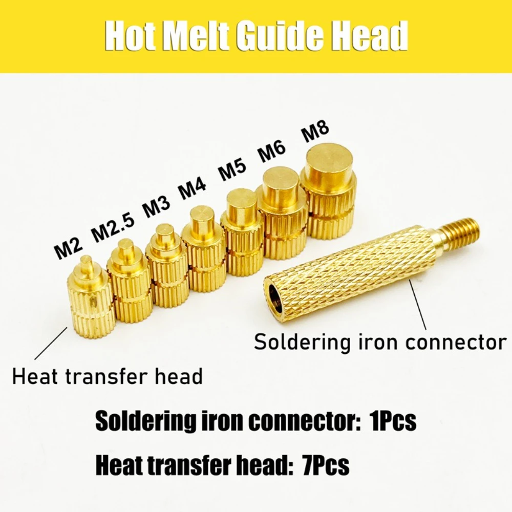 Stainless Steel Nut and Screw M2 M3 M4 TS100 Insert The Tip Soldering Iron Into Internal Thread Head Brass Hot-melt Insert Nuts