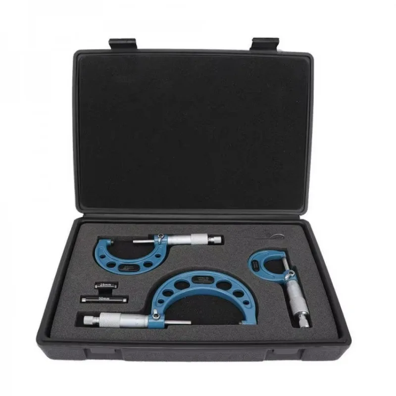 

3Pcs High Accuracy 0-25mm 25-50mm 50-75mm 0.01mm Outside Diameter Micrometer Set for Measurement Tool