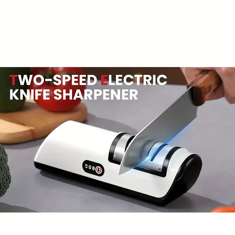 Multifunctional Non-slip Electric Knife Sharpener Automatic Professional Small Knife Sharpener Kitchen Quick Sharpening Tools