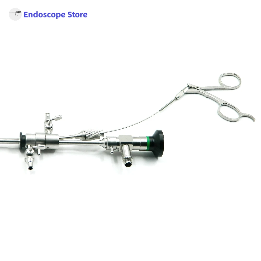 Medical Surgical Rigid Endoscope Hysteroscope Hysteroscopy Φ2.9mm Φ4mm 302mm 30° With Sheath Working Element Forceps Gynecology