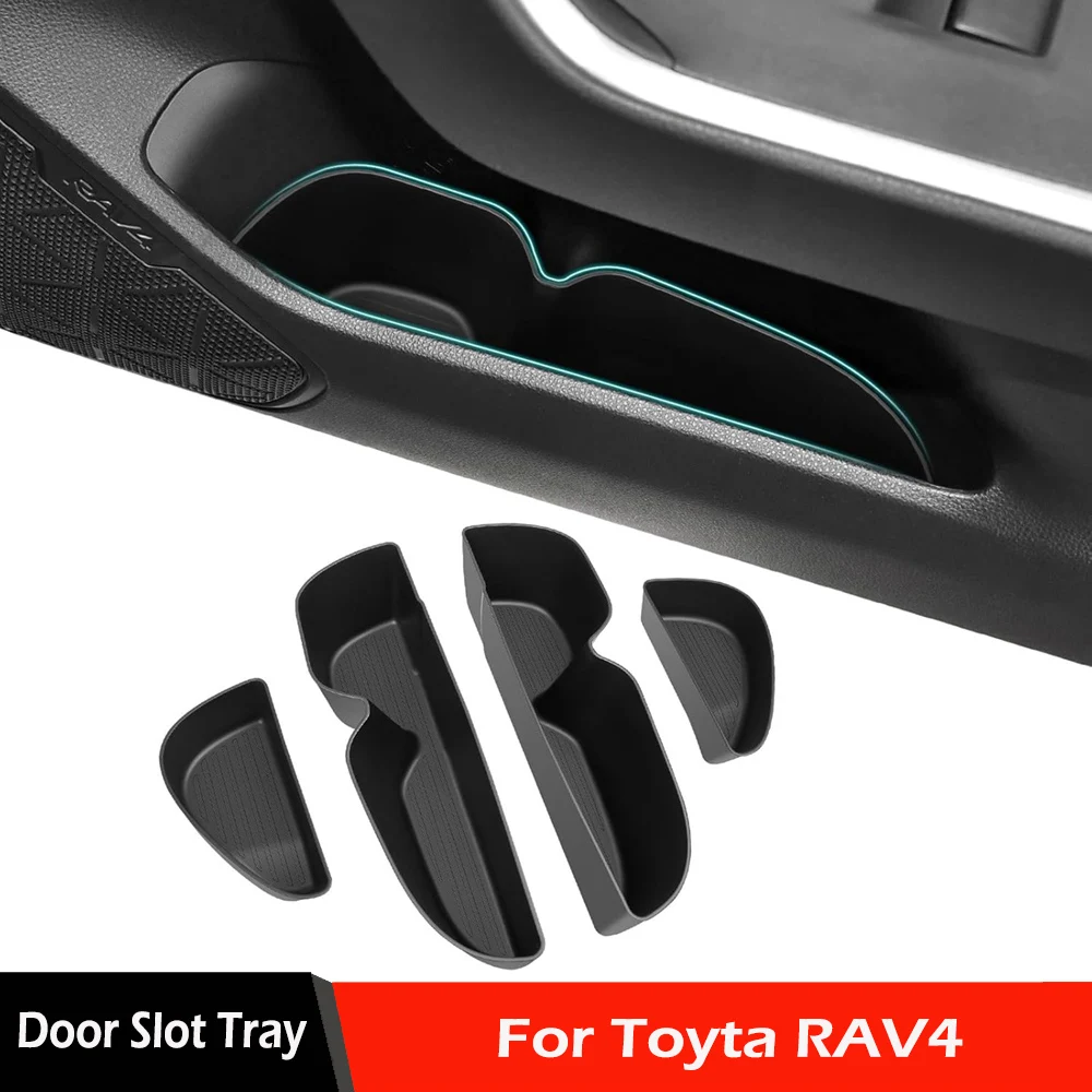 

Поднос для дверного слота для Toyota RAV4 TPE 2020-2025 гг., боковой ящик для хранения дверей, органайзер для передней и задней двери автомобиля, 4 шт., аксессуары