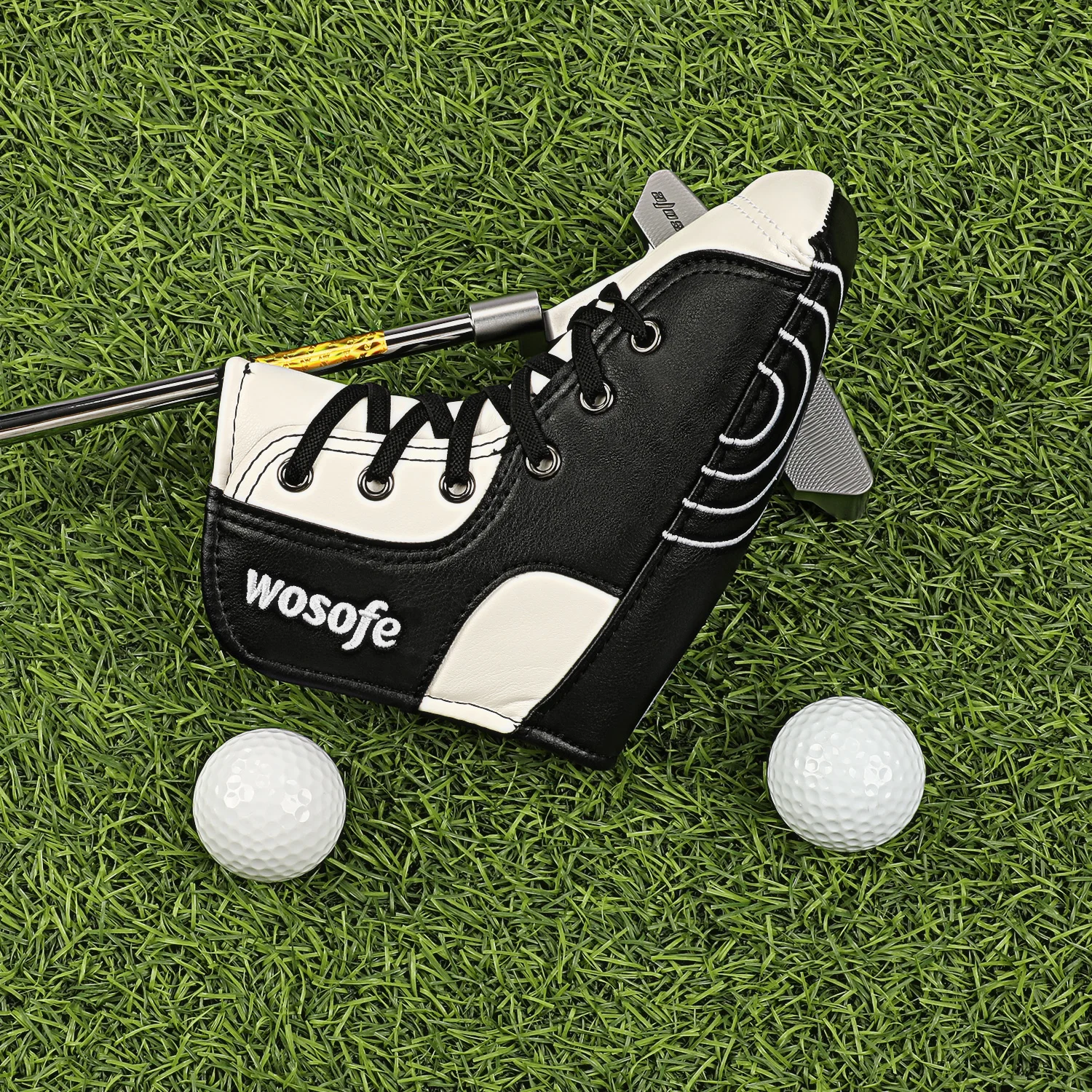 Golf Head Cover Shoe Shape PU Golf Putter Headcover For Mallet & Blade Golf Accessories For Men Women