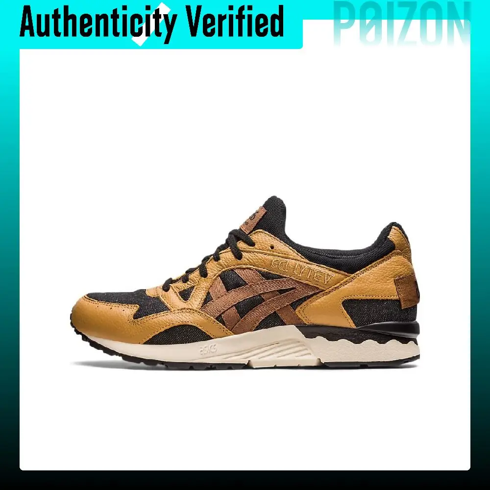 ASICS Gel Lyte 5 Textile, Synthetic Leather Cushioning, Wear Resistant Low top Running Shoes Men's Brown Black 1201A884-200