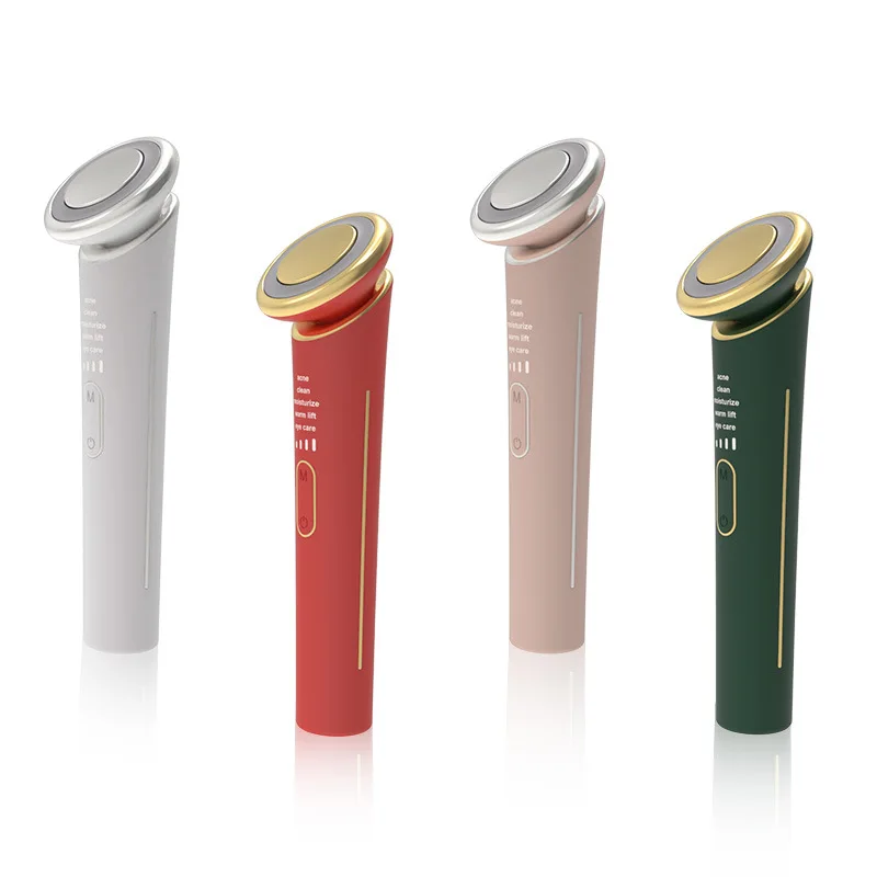Home Facial Beauty Instrument Massage Cleansing Lift Facial Introducer Firming Blackhead Pore Cleaner Red Blue Light