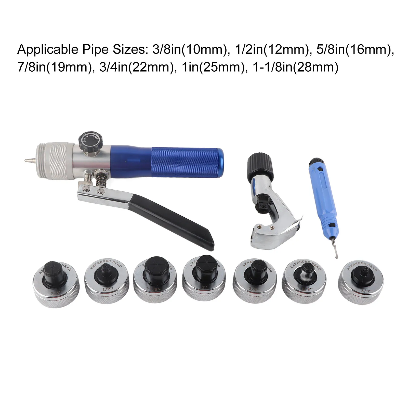 

Tube Expansion Tool Hydraulic Tube Expander Multiple Sizes Copper Aluminum Pipe Stretcher 1/2in to 1‑1/8in CT‑300A