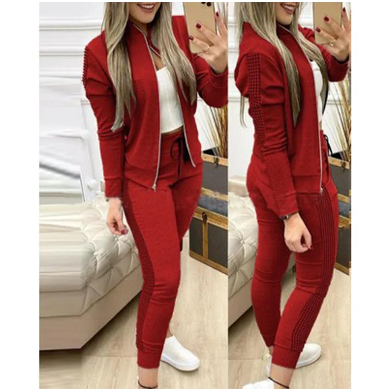 Spring Autumn Women\'s Tracksuit Hoodies and Elastic Waist Pants 2 Pieces Set Fashion Casual Printed Female Sportswear