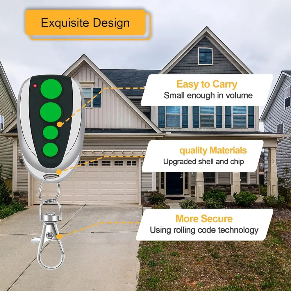 For TOPENS M12 Gate Opener Remote Control 4-Button Transmitter for Automatic Swing Sliding Gate Opener,433.92MHZ, 2 PackM13K