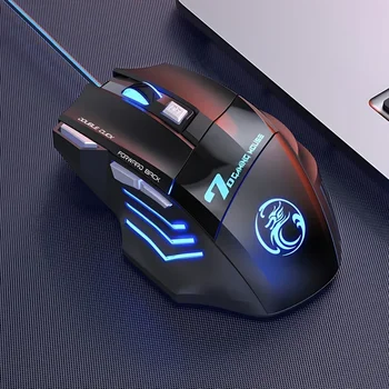 STONEGO Computer Mouse Gamer Ergonomic Gaming Mouse USB Wired Game Mouse 5500 DPI Mice with LED Backlight 7 Button for PC Laptop 14