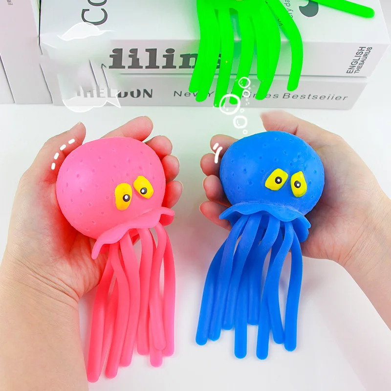 2/4Pcs Soft Absorbent Octopus Sponge Toy, Squeeze Stress Relief Bath & Swimming Play Toy