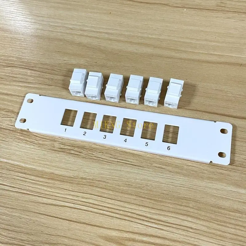 Patch Panel 6 Port CAT6 10G Support 1U Patch Panel UTP 19inch Wallmount or Rackmount Down Block for CAT6 best sale