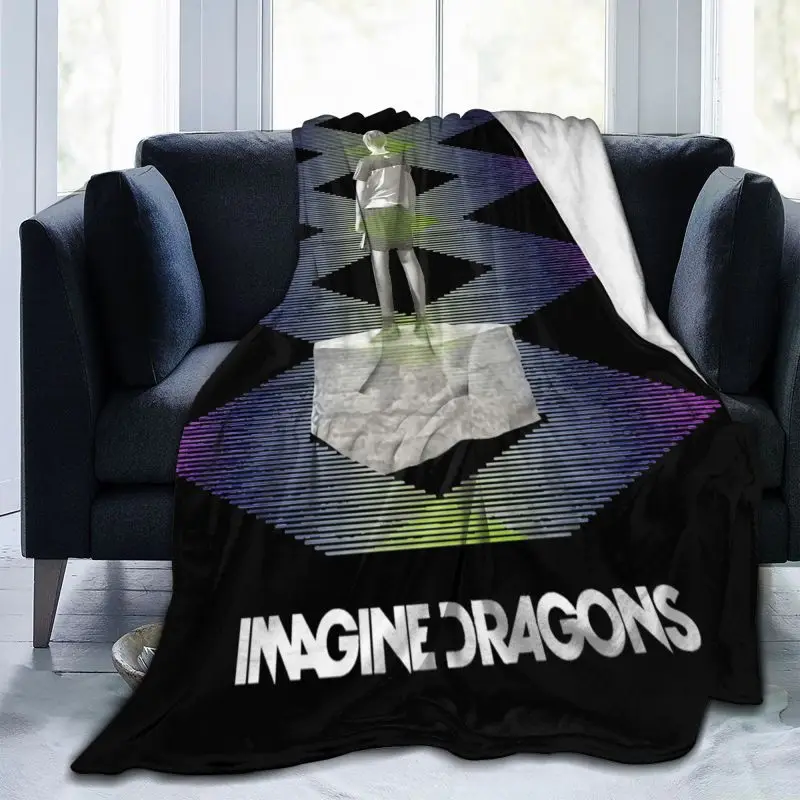 Imagine dragões zig zag rockabilia cobertor shaggy para cama coral velo sofá dedicado sofá decorativo