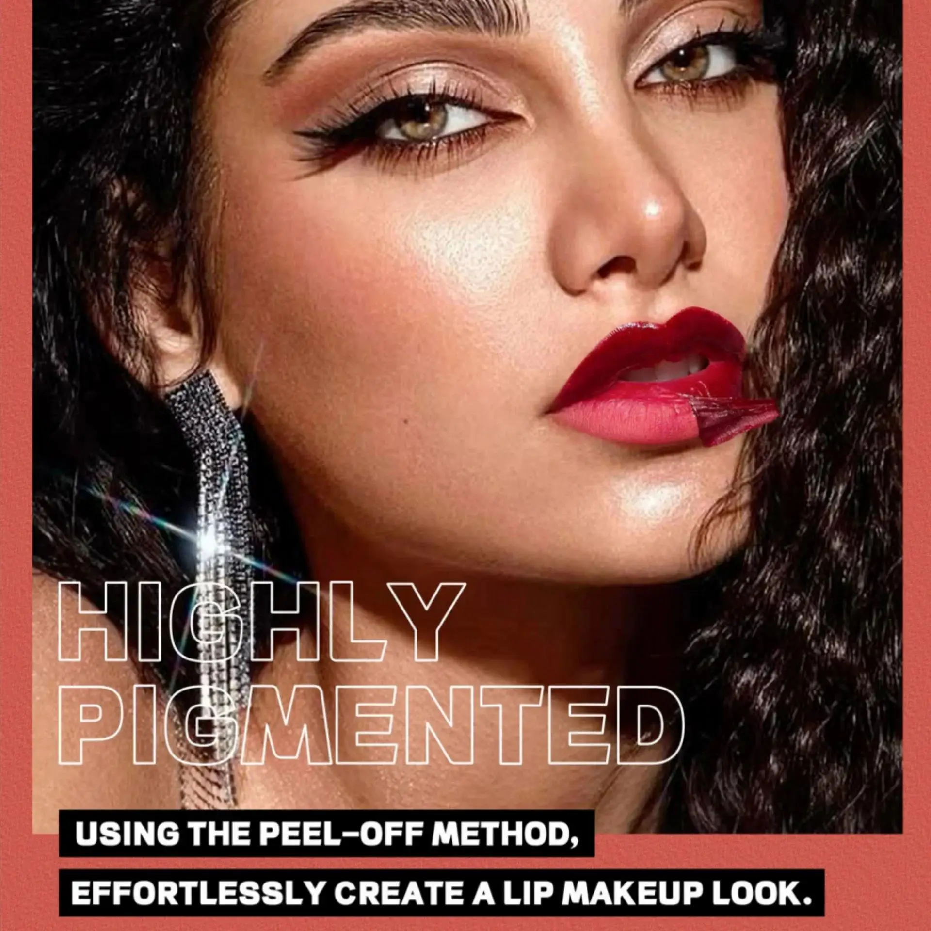 HANDAIYAN Transfer Proof Matte Lipstick Moisturizing Long Wear Peel Off Lip Gloss Waterproof 2in1 Lip Stain for Girls