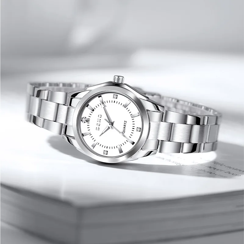 Mayzhisu senhoras relógio feminino luz de luxo retro feminino quartzo relógio de pulso à prova dwaterproof água negócios feminino aço inoxidável