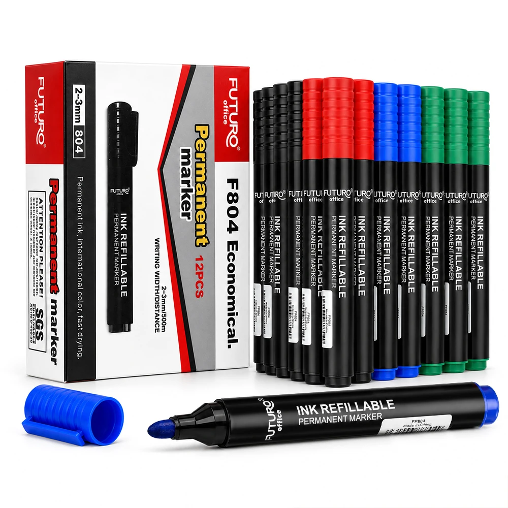 4/10 Pcs Permanent Markers Waterproof Quick-Dry Oil-Based Pens Marking Art Creation DIY Crafts Graffiti Glass Wood Office Tools