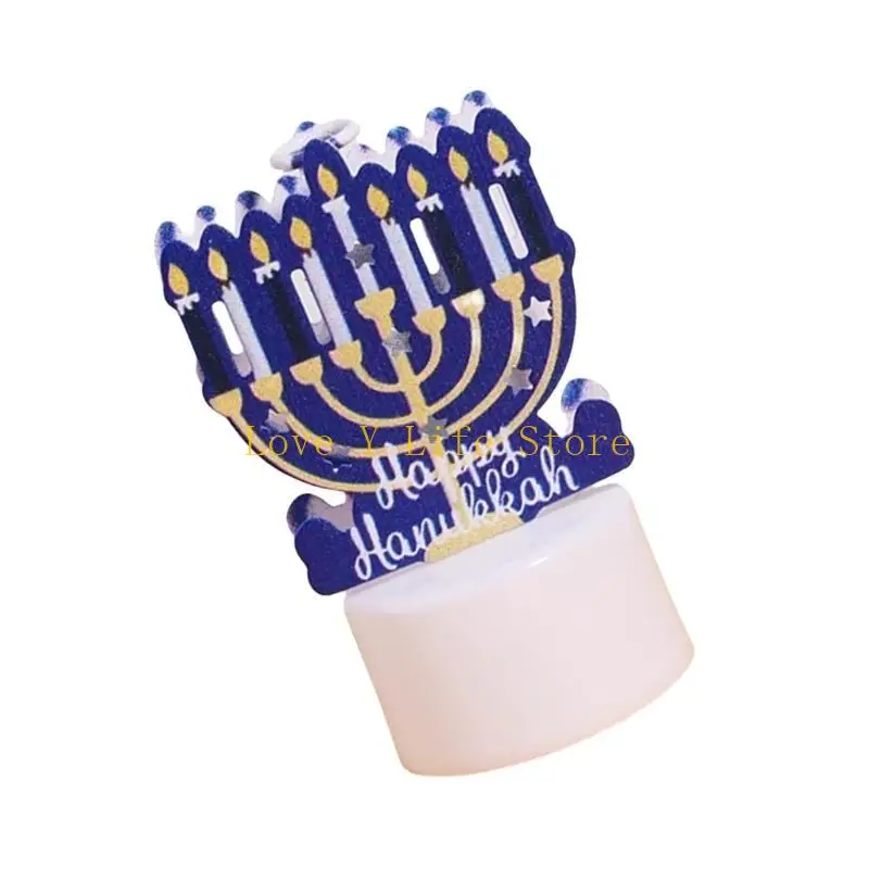 L74C LED LED LED LED Light Iron Art Texture Candela a LED Adatto per i rituali Hanukkah e miglioramento delle ambiancanti per