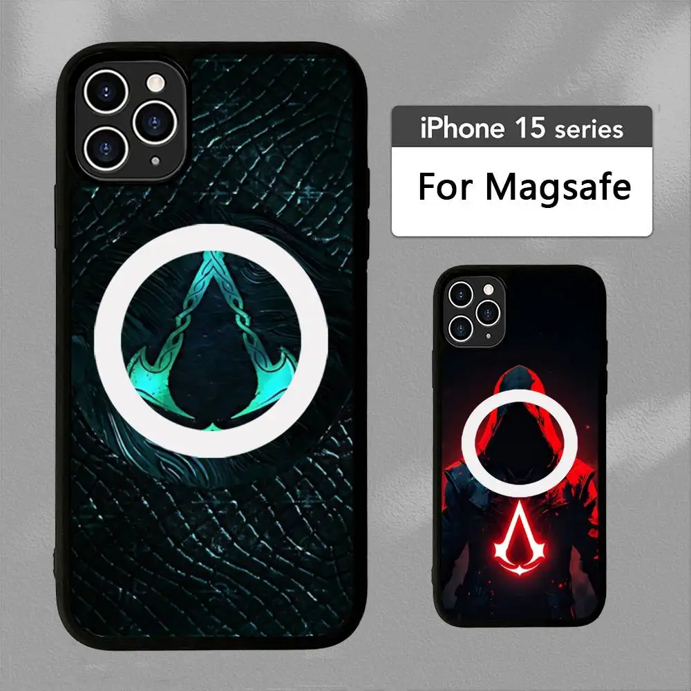Funda Magnética para Teléfono con Diseño de Videojuego de Acción y Aventura A-Assassin's Creed, Compatible con Magsafe, para iPhone 17 16 15 14 13 12 Plus Pro Max, Carcasa de PC+TPU