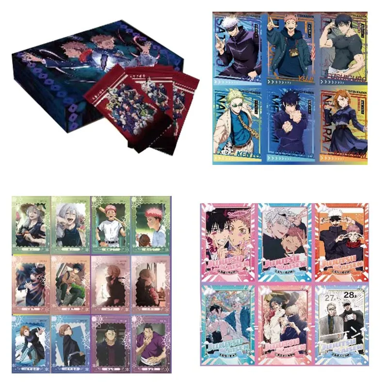 Jujutsu Kaisen Collection Card Cool Id Card Three-Dimensional Two-Fold Screen Character Drawing Card Plot Postcard Anime Card