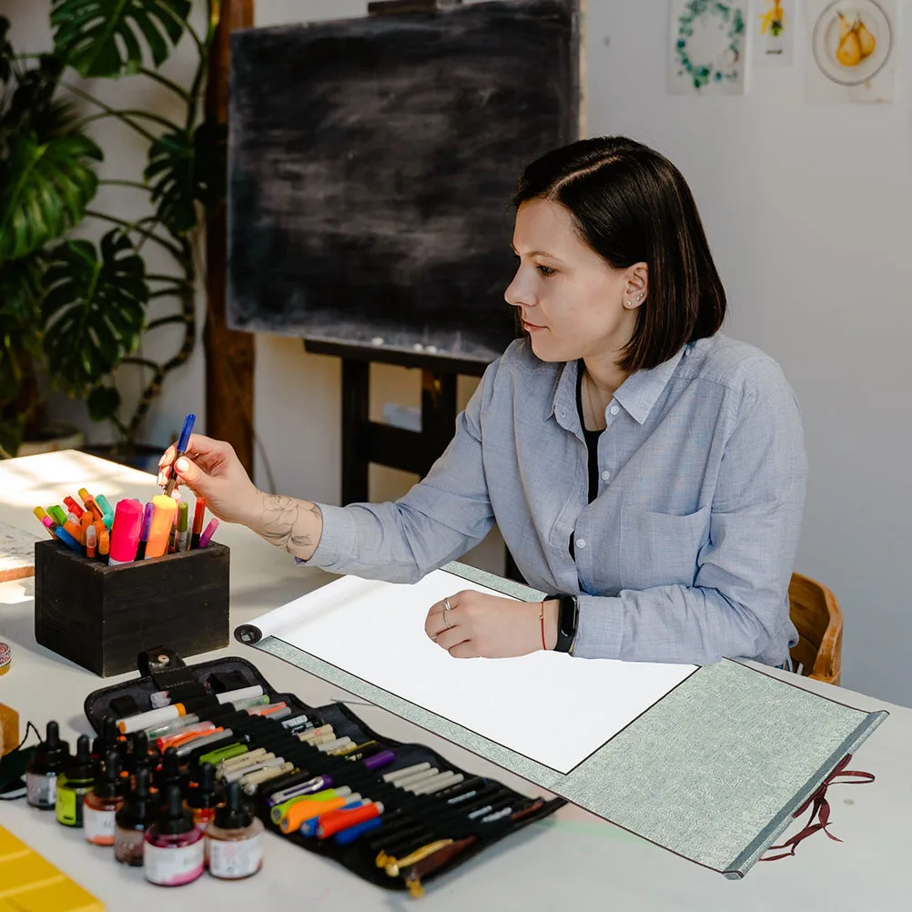 Chinese Calligraphy Scroll Paper Premium Rice Paper Vintage Blank Hanging Scroll for Painting Writing Calligraphy Wall