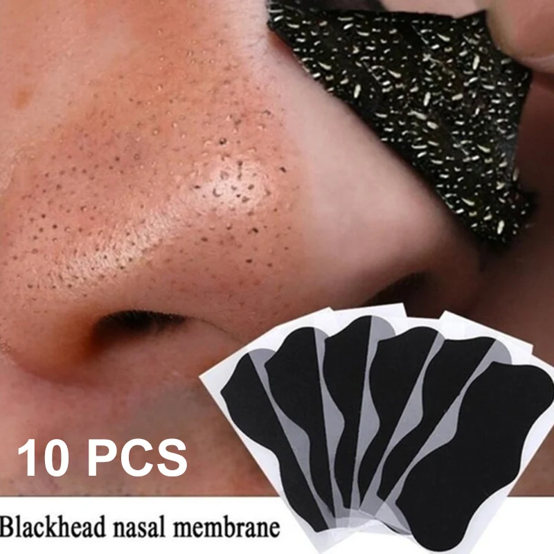 10 Pcs Nose Blackhead Remover Mask Deep Cleaning Shrink Pore Acne Treatment Mask Facial Cleansing Products