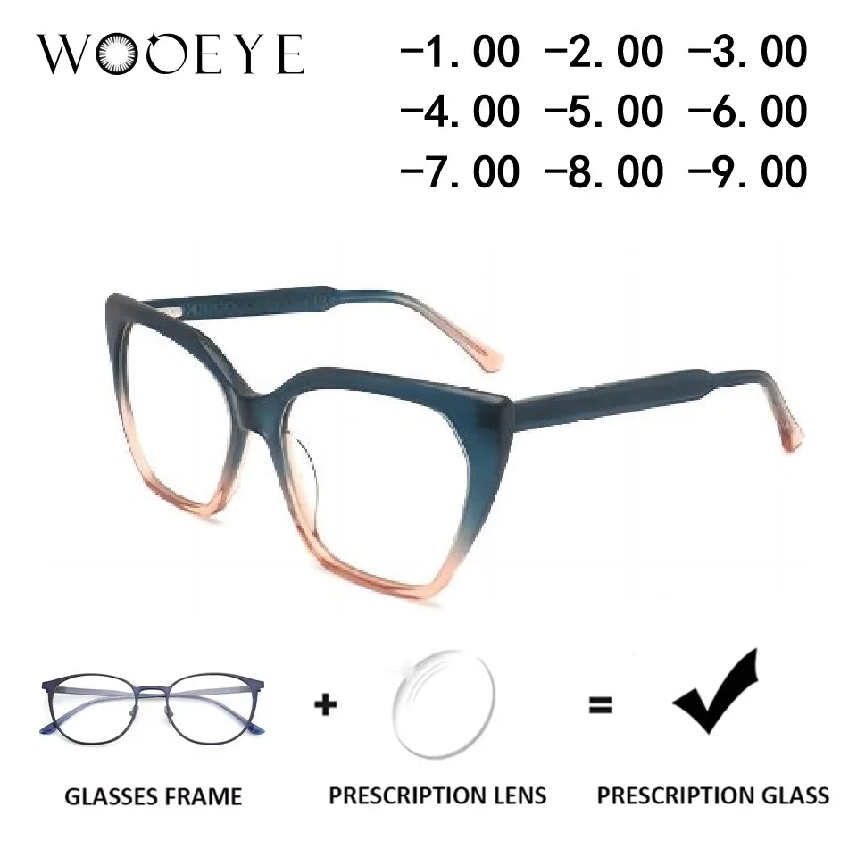 

Progressive Prescription Glasses Men Square Anti Blue Light Photochromic Eyewear Optical Myopia Eyeglasses Sunglasses Shades