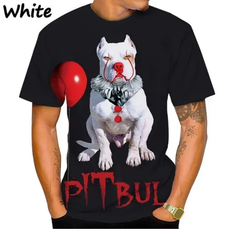 Men's and Women's Hot New Funny Bully Dog 3D Printed T-Shirt Pet Bulldog Animal Pattern Printed T-Shirt Round Neck Short Sleeve