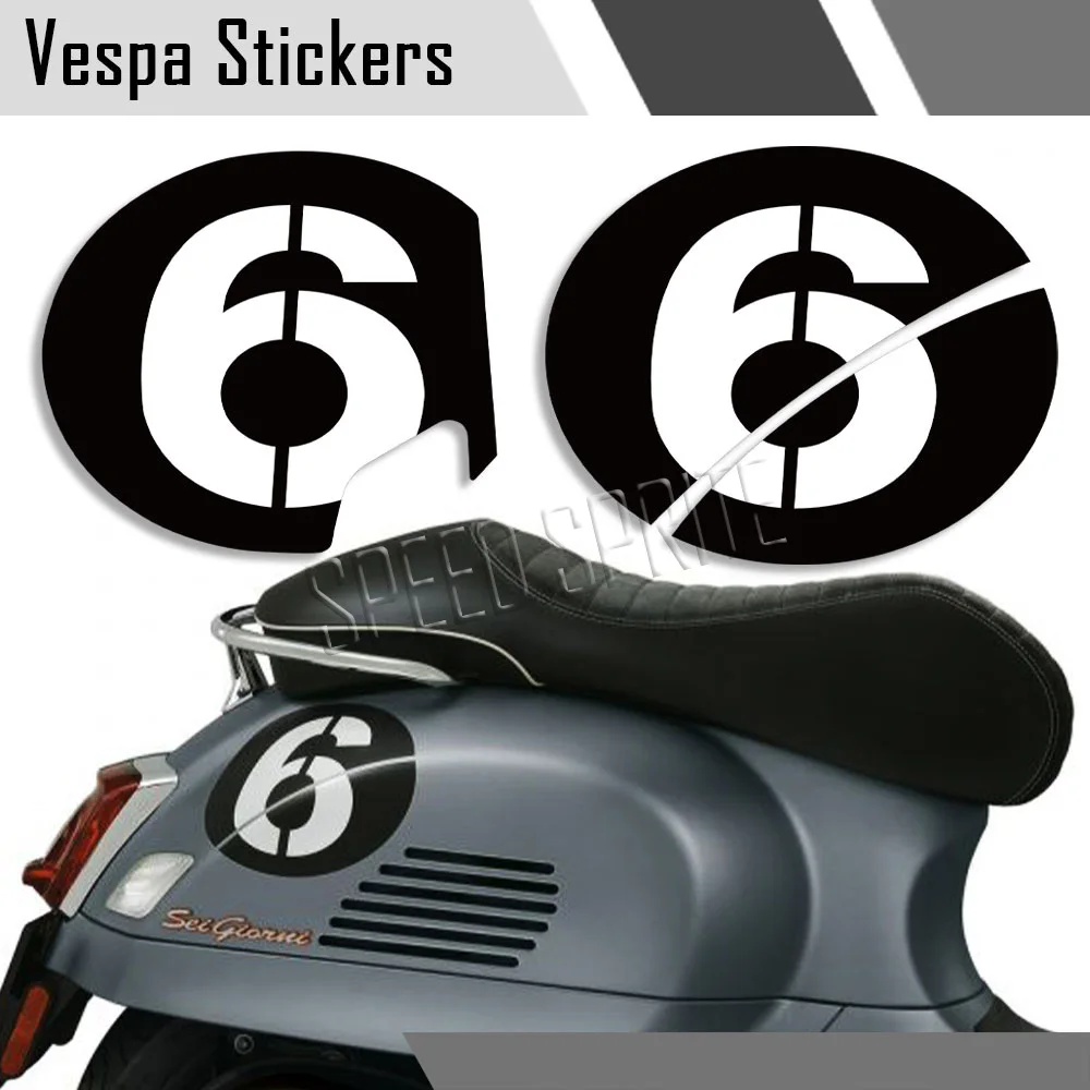 Dla Vespa Sei 6 Giorni GT GTS GTL GTV 125 300 Super GTS300ie 3M Naklejka na owiewkę motocyklową NO.6 Naklejka Akcesoria Wodoodporny