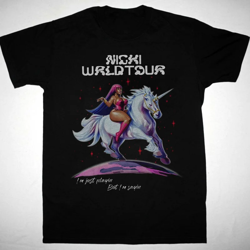 

Nicki Minaj World Tour T Shirt Cotton Black Size S to 5XL BE1675