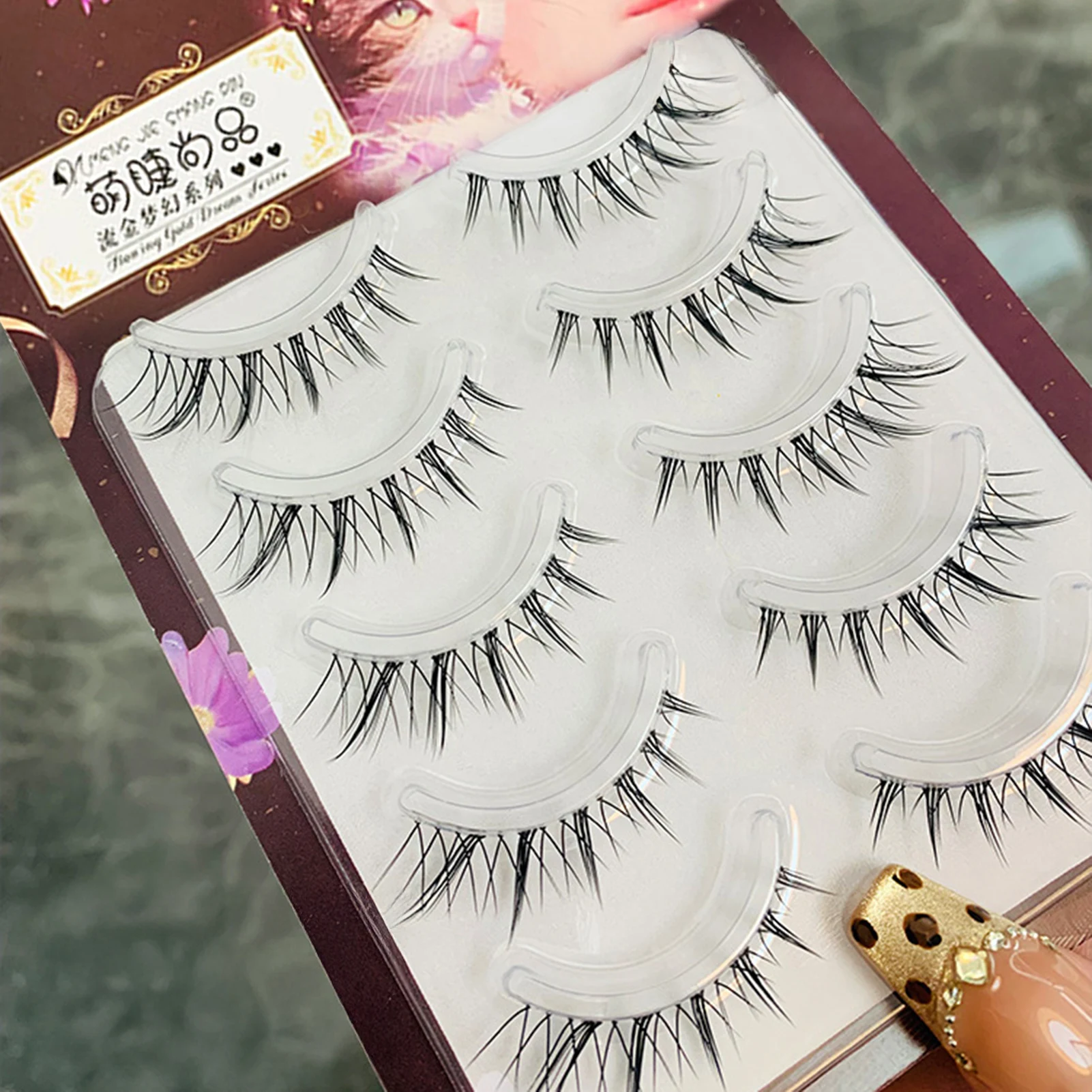 Falsche Wimpern im Fuchsstil, volle Streifen, C, lockig, 9–13 mm, gemischte Länge, natürliche schwarze Faser, gekräuselt, gefälschte Wimpern für Damen, tägliche Wimpern
