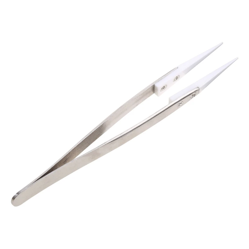 C18 New Hot Heat Resistant Stainless Steel Ceramic Tweezers Pointed Tip For RBA RDA Coils