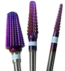 Hot! Purple Pro Whole Carbide Nail Drill Bits Nail Art Electric Drill Machine Files Nail Art Tools cut and polish bottom nail