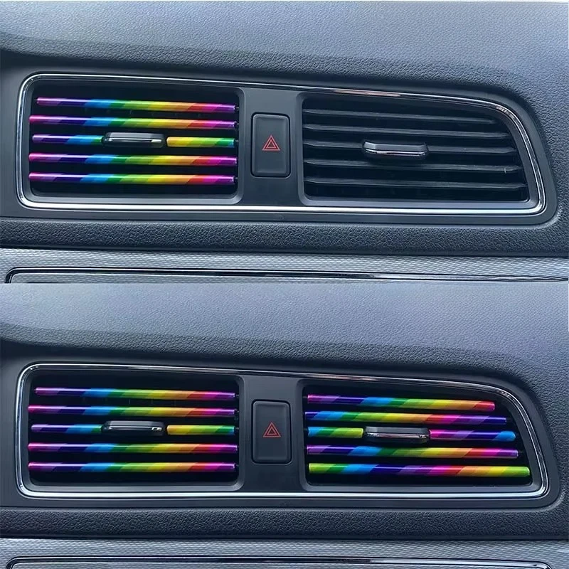 10PCS Car Air Conditioner Outlet Decorative U Shape Moulding Trim Decor Strips Car Styling Car Door Edge Corner Protector