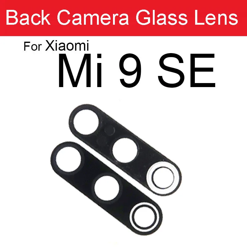 Back Rear Camera Lens Glass Cover Frame For Xiaomi Mi 9 Lite Mi 9 SE Mi CC9 Main Big Camera Glass Lens+Frame Sticker Replacement