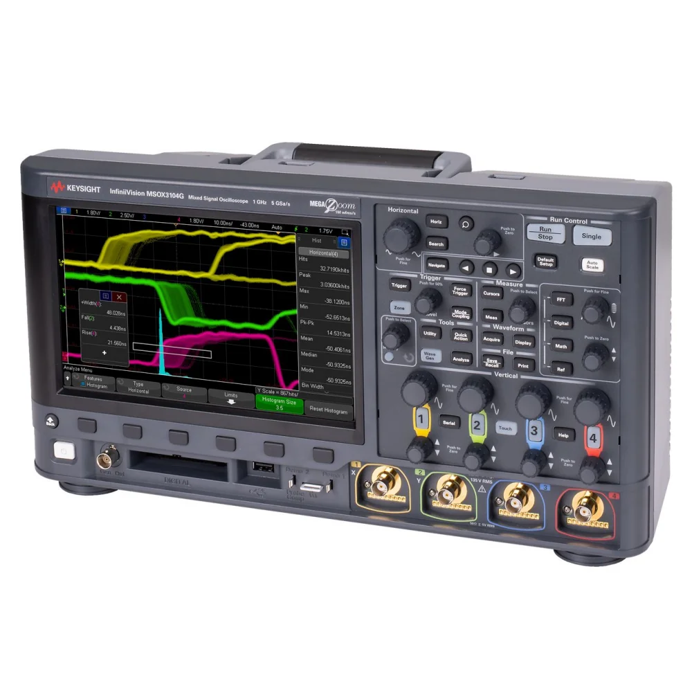 Keysight MSOX3054G InfiniiVision Oscilloscope, mixed signal, 4+16-channel, 500 MHz, w/ Wavegen