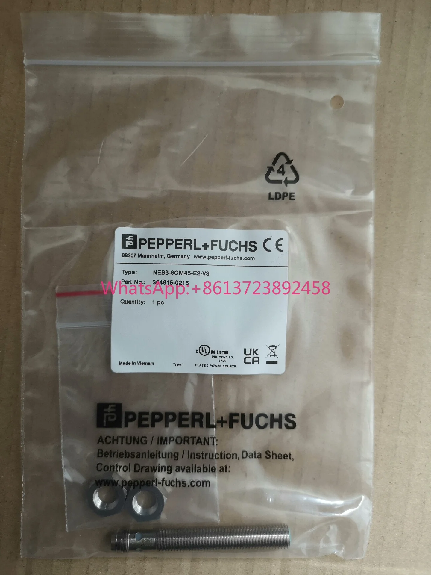 

Pepperl + Fuchs NEB3-8GM45-E2-V3
