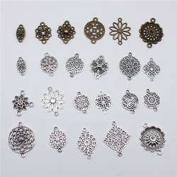 20pcs Antique Bronze Color Antique Silver Plated Charm Connector For Jewelry Making Bracelet DIY Accessories