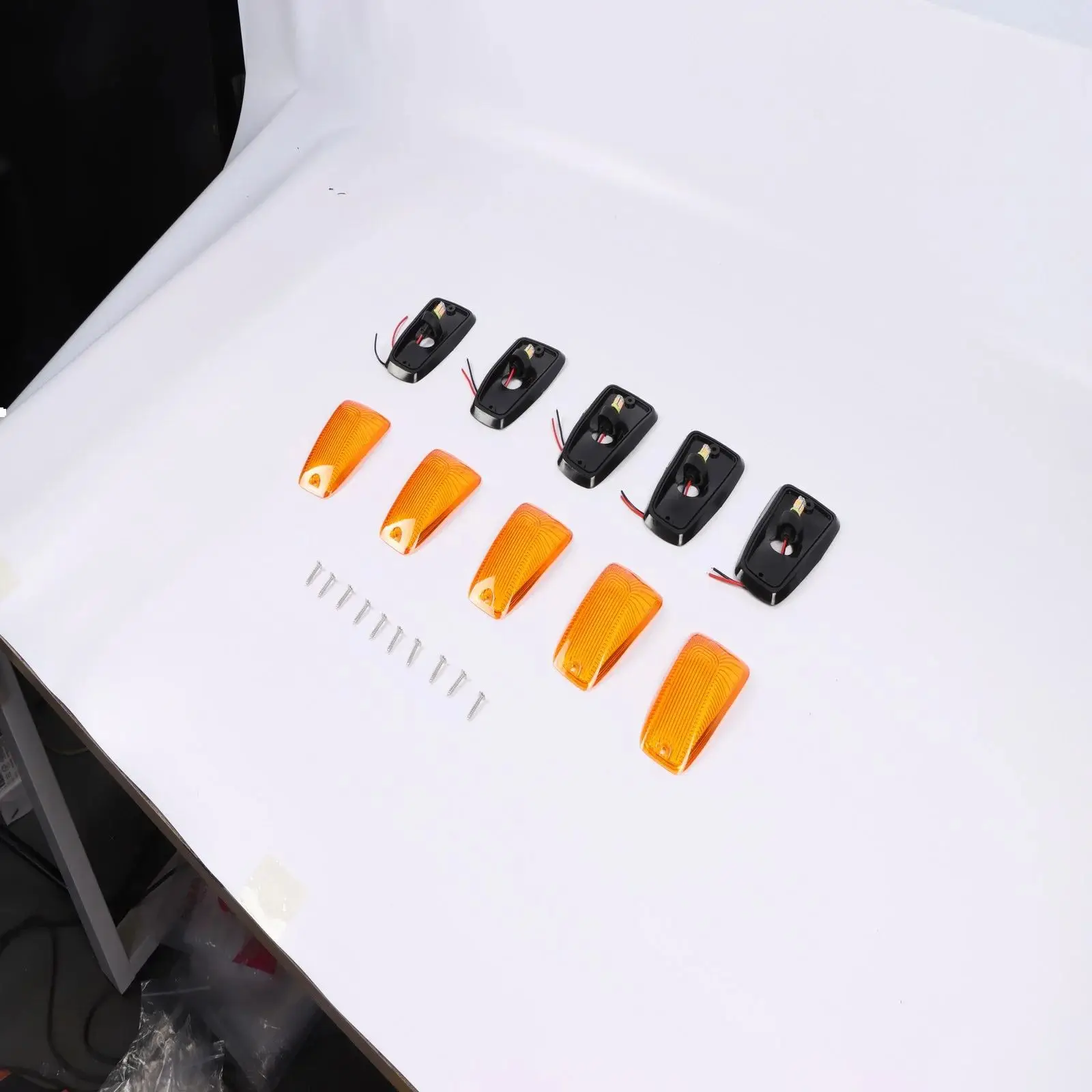 

5PCS Cab Marker Roof Lights FOR Chevrolet Pickup Trucks 1988-2000 Amber LED Auto Exterior Parts