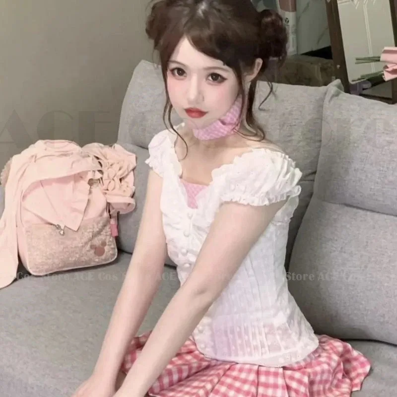 애니메이션 만화 나나 코마츠 나나 코스프레 의상 가발 여성 소녀 코스프레 데일리 핑크 의상 유니폼 엔젤 섹시 할로윈 파티복