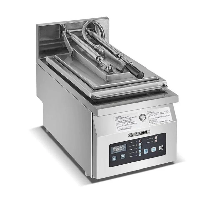 2025 Version Electric Single Head Stainless Steel Fried Dumpling Machine Steak Machine Large Pancake Machine PT-06