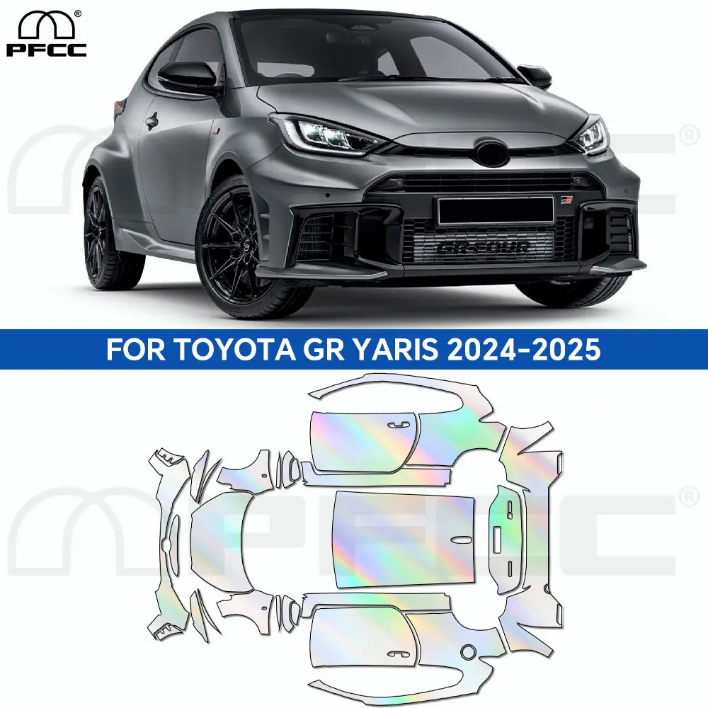 

Pre Cut For Toyota GR Yaris 2024 2025 PPF Clear Car Paint Protection Film Car Body Decal Wrap Film Kit Sticker Anti-scratch