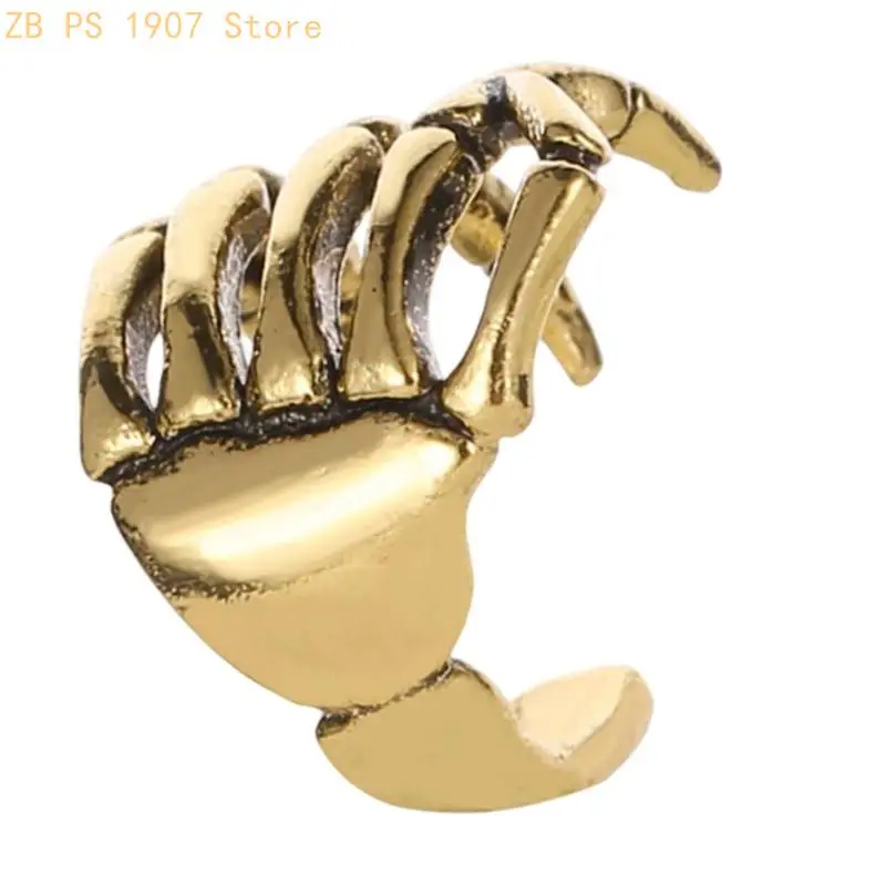 Stylish Gothic Punk Ear Cartilage Clip Skeleton Hand Jewelry For Unique Look 55KA