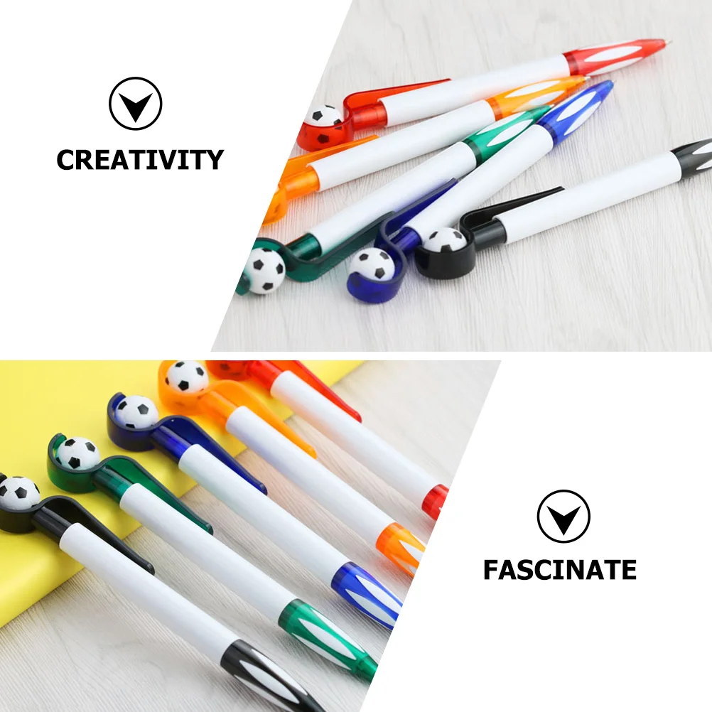 20 Pcs Football Ballpoint Pen Pens Students Stationery Kids Baseball Cartoon School Scrapbooking Plastic Writing Child Office